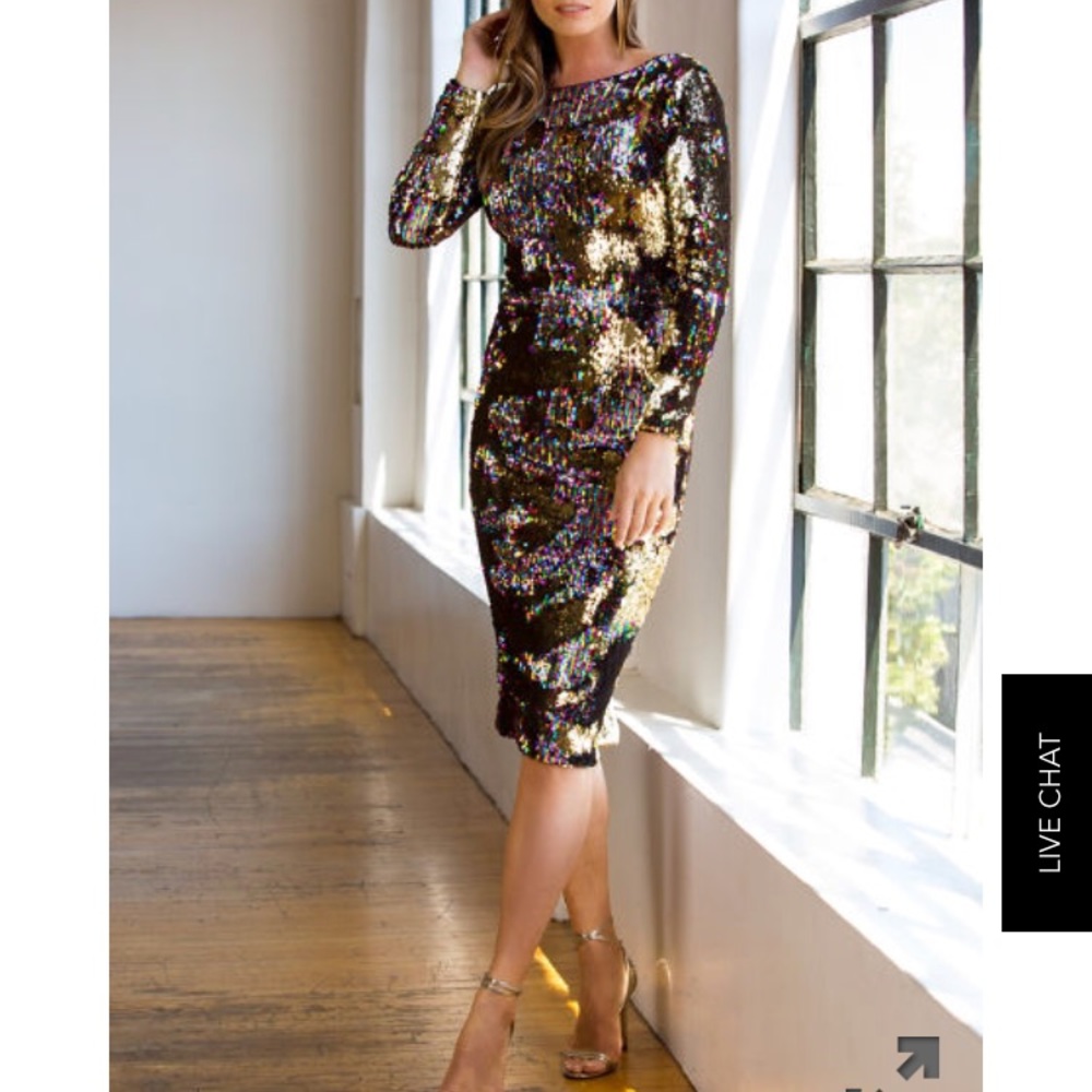 Dress the population sequin dress